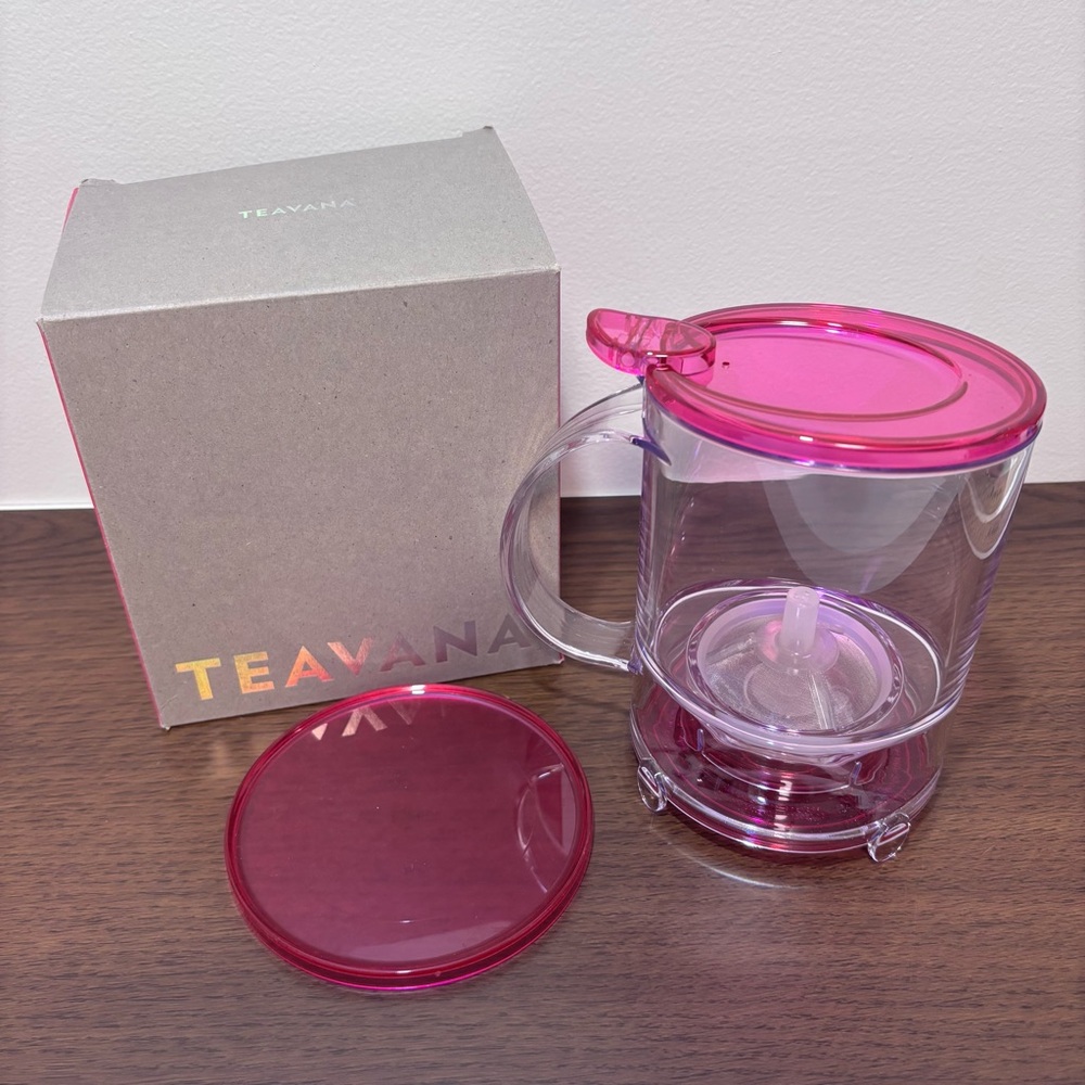 Teavana Pink Perfectea Maker For Loose-Leaf Tea With Box